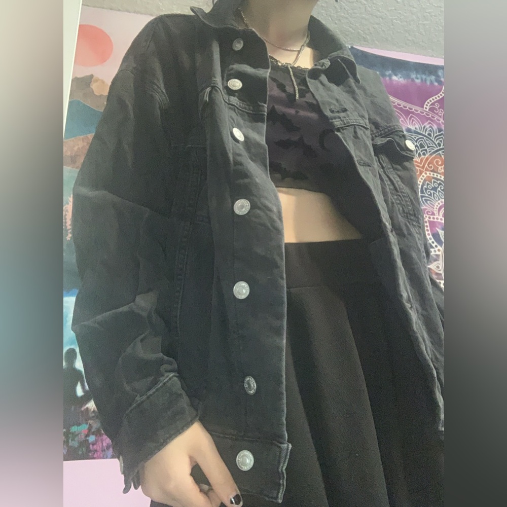 Oversized jean jacket